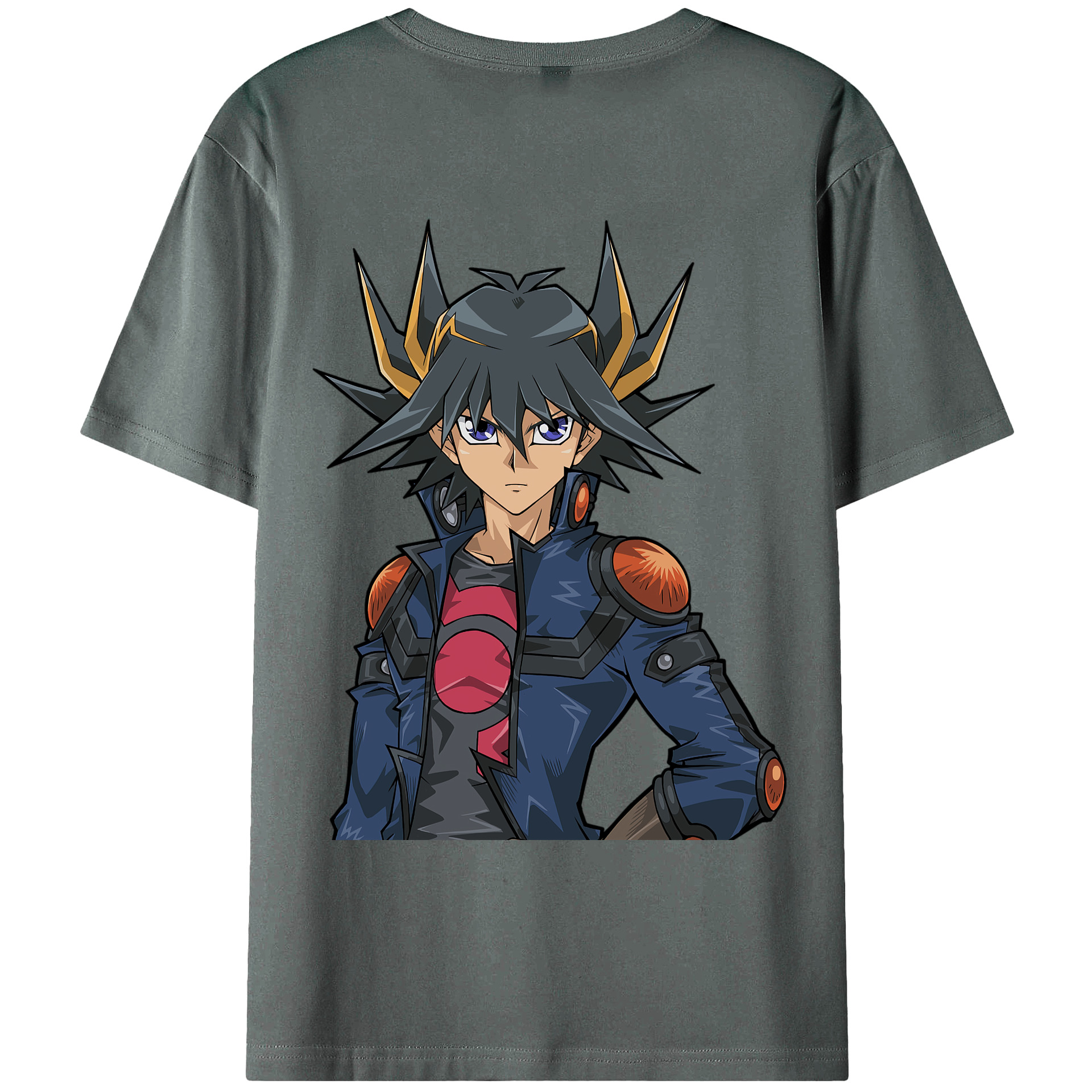 （画像用） 遊☆戯☆王 Yu-Gi-Oh! 綿100％ メンズ半袖Tシャツ（バックプリント） 通気性